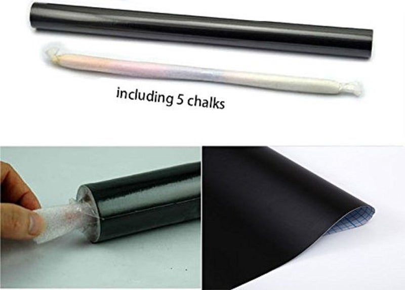 TAKSDAI Chalkboard Wall Sticker 2 Rolls 18" x 79" Wallpaper Peel and Stick Chalk Board Contact Paper DIY Decal Adhesive Blackboard Removable Erasable Vinyl for Wall,Bonus 10 Chalks (2 Rolls 1.5ft.x6.6ft.) - Image 5